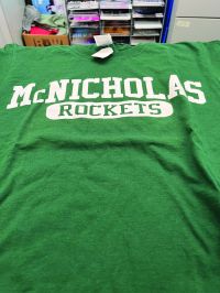 McNicholas Rockets Retro Tee - Dark Green